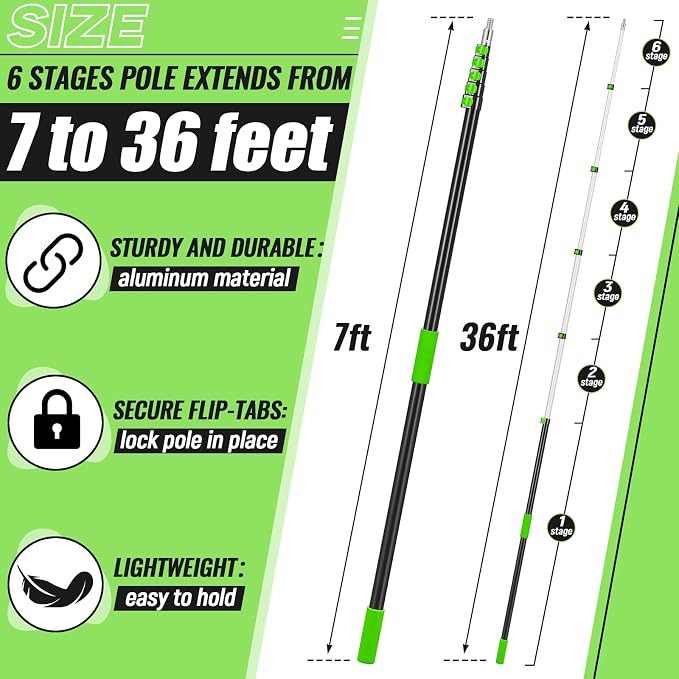 7-36 ft Telescopic Extension Pole - Image 2