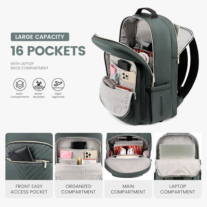 LOVEVOOK Laptop Backpack for Women 15.6 inch, Cute Womens Travel Backpack Purse - Image 2