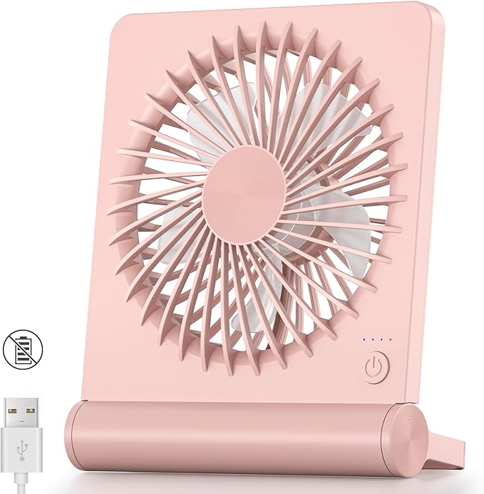 Koonie USB Fan, Strong Wind Ultra Quiet Small Desk Fan 220° Tilt Folding 3 by Koonie