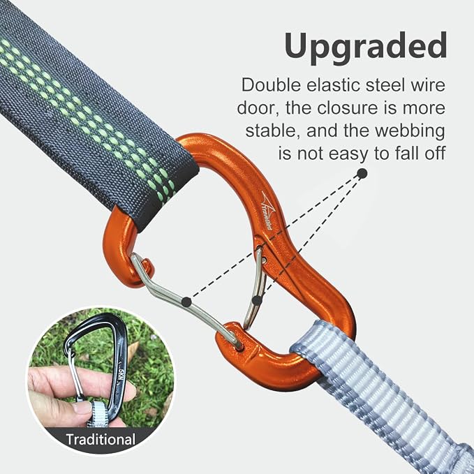 Heavy Duty Carabiner Clip Hook 8KN, - Image 3