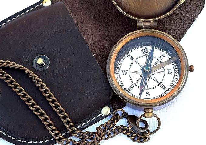Engravable Compass Nautical Pocket Brass Compass - Image 3