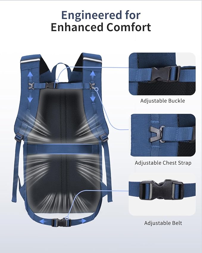 ECOHUB Hiking Backpack 30L Travel Backpack Lightweight Casual Daypack Water - Image 2