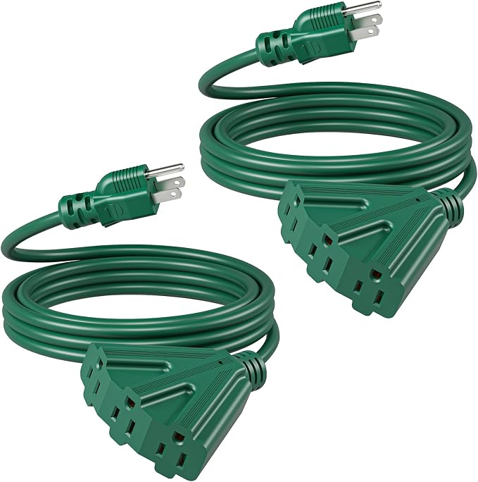 DEWENWILS 10 FT Outdoor Tri-Tap Extension Cord Splitter by DEWENWILS