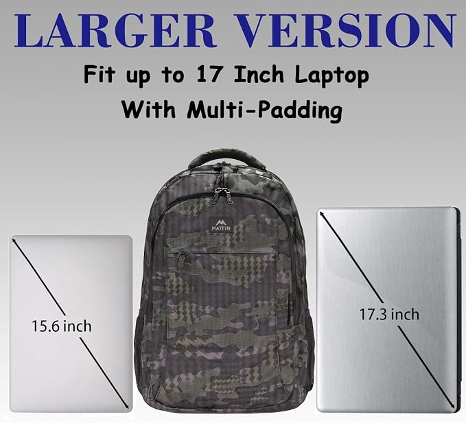 MATEIN 17.3 Inch Computer Backpack, Extra Large TSA Friendly Travel Laptop - Image 3