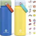 GoKEDA 18oz Kids Water Bottle, 2 Pack Insulated Bottles by Unknown