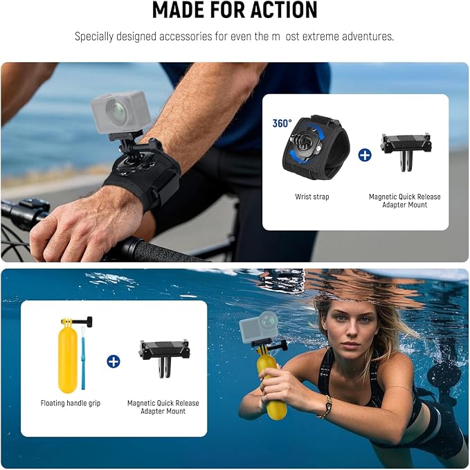 NEEWER 35 in 1 Action Camera Pro Accessories Kit Compatible - Image 3