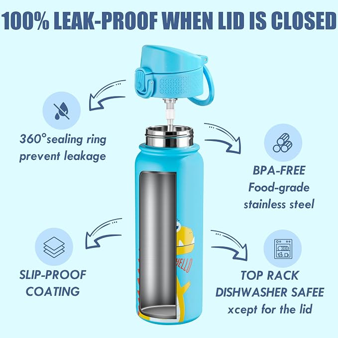 OLDLEY 20 Oz Insulated Stainless Steel Water Bottle - Image 3