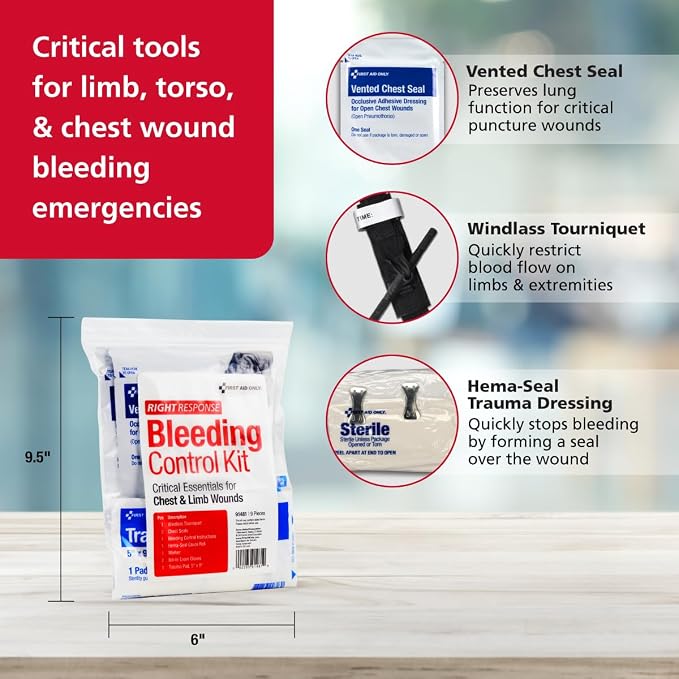 First Aid Only 91481 Critical Essentials Bleeding Control Kit - Image 5