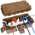 Medium Outdoor Electrical Box, IP54 Waterproof Extension Cord Cover w/ 6 Cable by OUTDSPLY
