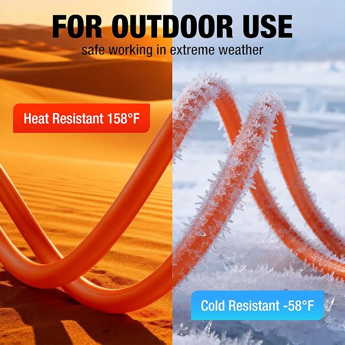 Outdoor Extension Cord 75 FT Waterproof, 12/3 Gauge Heavy Duty 3 Prong Power - Image 7