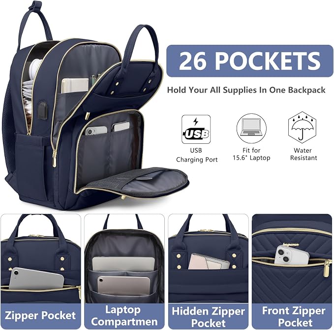 Laptop Backpack for Women Work Bag - Image 2