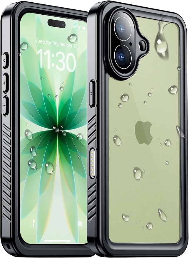 Temdan Compatible with iPhone 17 Case, Waterproof Built-in Screen & Camera by Temdan