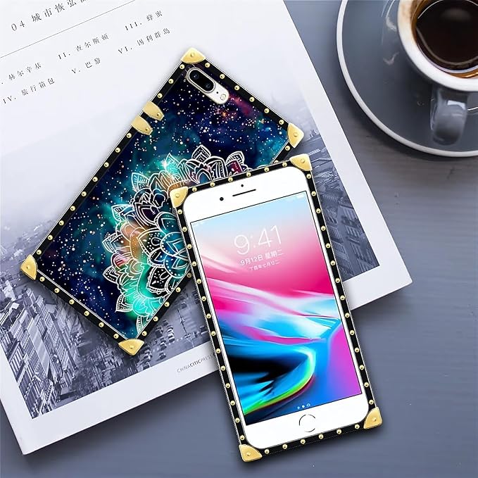 Compatible with iPhone 8 Plus 7 Plus Case, Starry Sky Colourful Mandala Luxury - Image 6