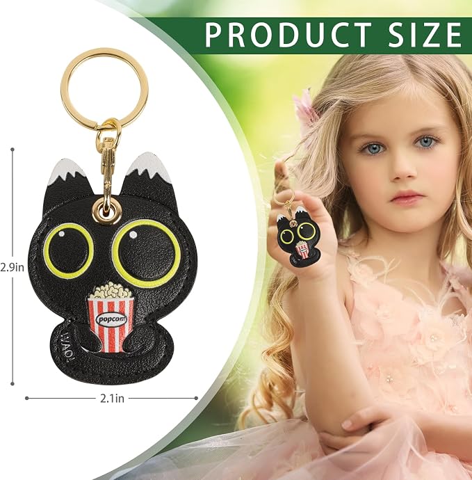 Leather Keychain Case Holder Compatible - Image 2