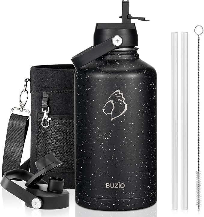 BUZIO Insulated Water Bottles 64oz by BUZIO