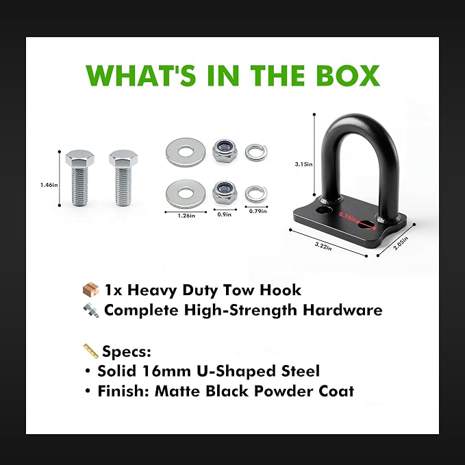 Front Tow Hook Tow Loop Compatible - Image 7