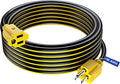 Maximm 30 Ft Black and Yellow Extension Cord, Heavy Duty 3-Prong Outdoor Power by MaximmCable