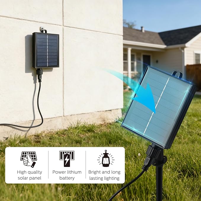 Solar Outdoor String Lights 19FT Waterproof Patio Lights - Image 6