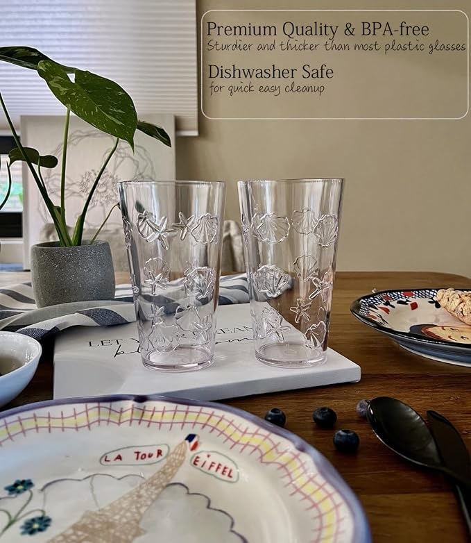 KLIFA- HAWAII series- 15.2 & 20.9 ounce, Sea World Acrylic Drinking Glasses - Image 4