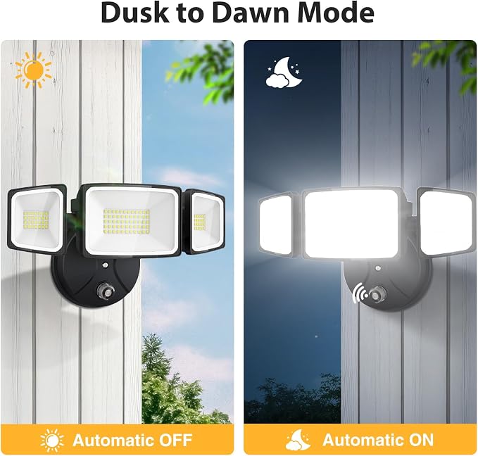 Onforu 70W Dusk to Dawn Outdoor Lighting, 7000LM Black Flood Lights Outdoor - Image 9