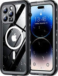 Red2Fire for iPhone 14 Pro Max Case Waterproof, Phone Case 6.7" Black/Clear by Red2Fire