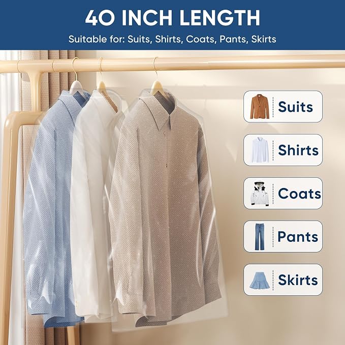 100 Pack 23.6"x40" Garment Bags - Image 3