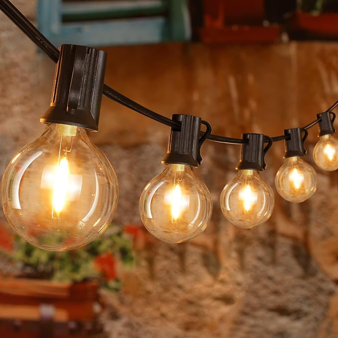 Ollny 50FT Outdoor String Lights, Waterproof Connectable Shatterproof Outside by Ollny