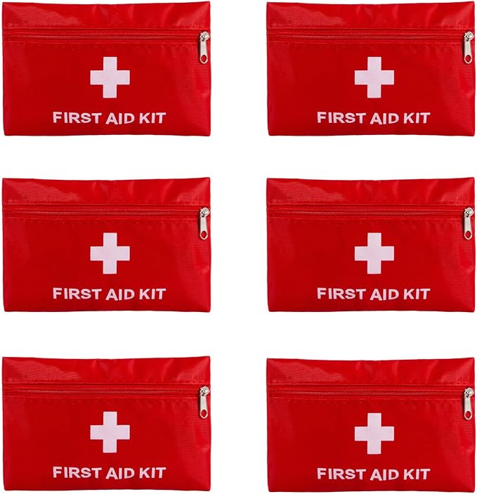 QCWN 6 Pack Empty First Aid Bag Mini Medical Kit Pouch Small Travel Emergency by QCWN