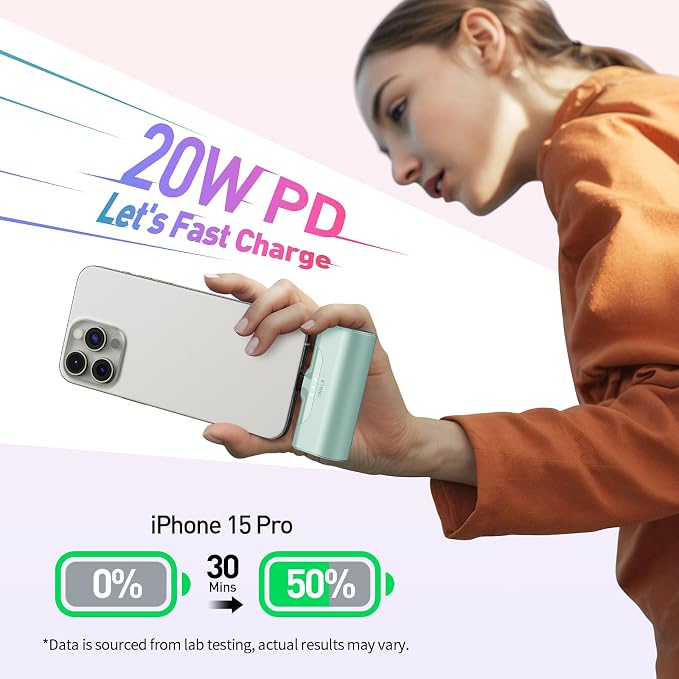 iWALK Portable Charger for iPhone 17/16/15 USB-C Small Power Bank 20W 4 - Image 2