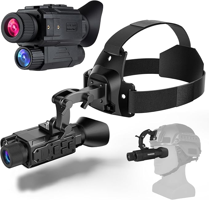Head-Mounted Night Vision Monocular Digital Infrared Monocular by YUANZIMOO