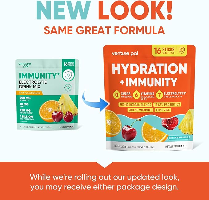 Venture Pal 2-in-1 Hydration + Immune Electrolytes Powder Packets - Image 9