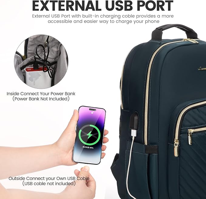 LOVEVOOK Laptop Backpack for Women 18.4 inch, Cute Womens Travel Backpack Purse - Image 6