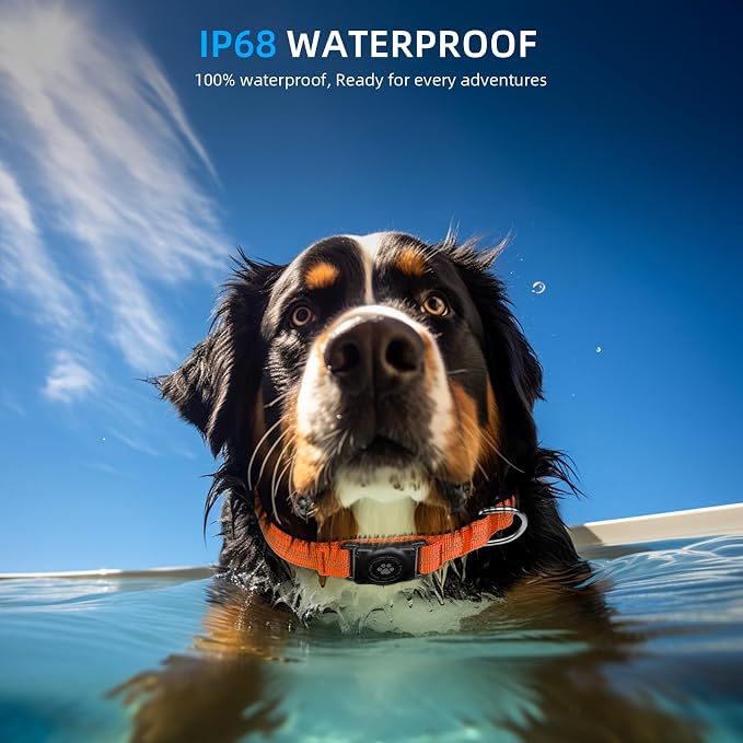 Upgraded AirTag Dog Collar, IP68 Waterproof Air Tag Dog Collar Holder, - Image 2