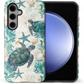 for Samsung Galaxy S24 Plus Case, HL2 Ocean Sea Turtle Nautical Map Hybrid 2 by Unknown