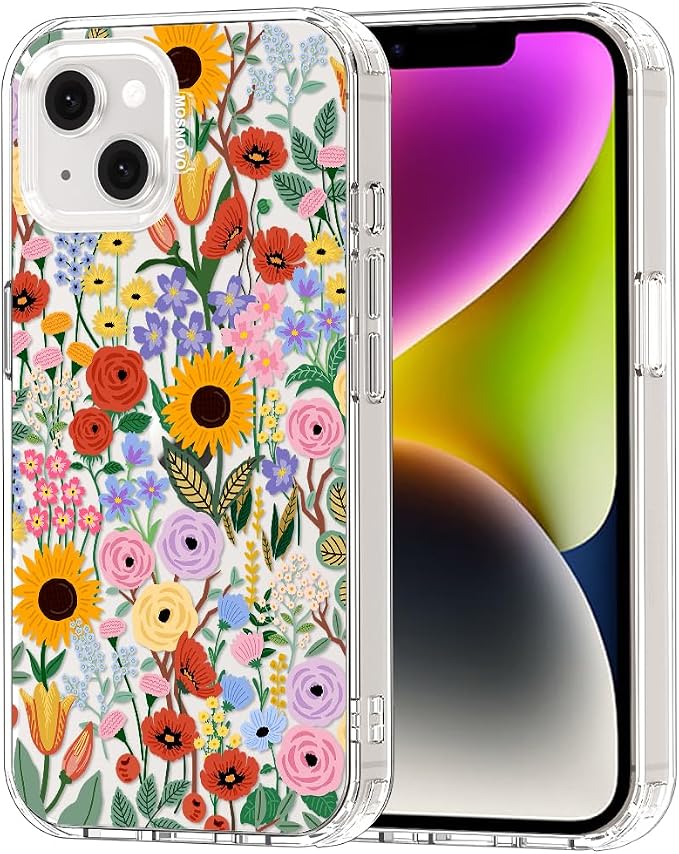 MOSNOVO for iPhone 13/14 Case | Military Grade 6.6ft Drop Tested | Clear by Mosnovo