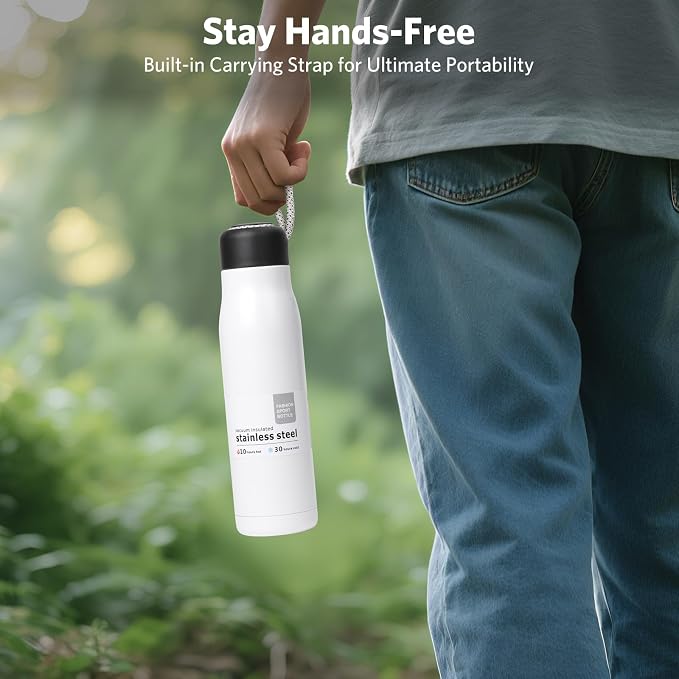 Water Bottle with Portable Lid Metal Vacuum Insulated Stainless Steel | - Image 5