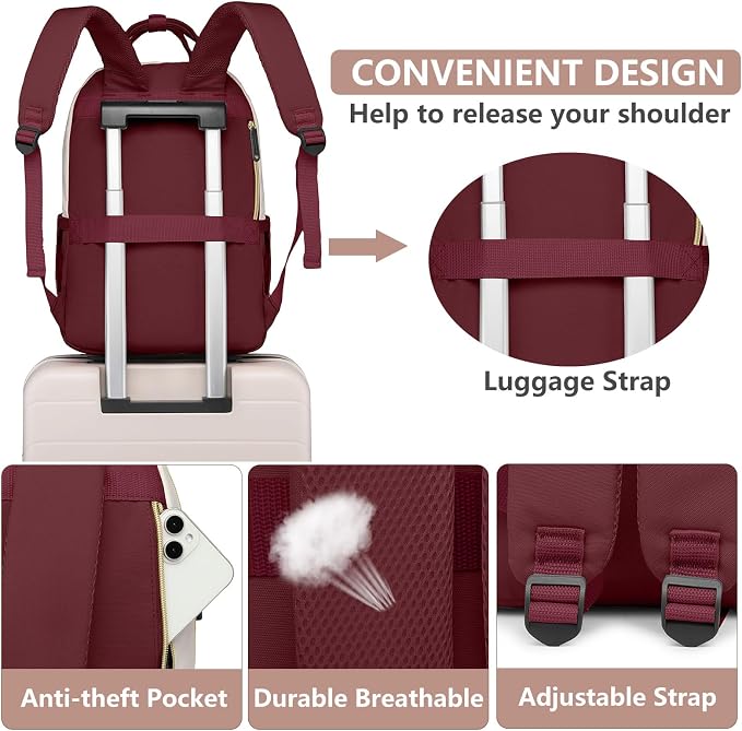 Laptop Backpack for Women Work Bag - Image 5