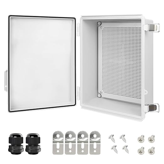 LeMotech Electrical Box, IP67 Waterproof Hinged Cover Stainless Steel Latch by LeMotech