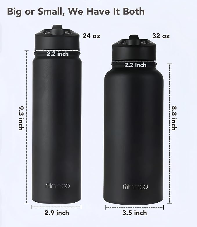 mininoo Insulated Stainless Steel Water Bottle - Image 3