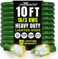 10ft Outdoor/Indoor Extension Cord 16/3 Gauge Heavy Duty 3 Prong SJTW, by LifeSupplyUSA