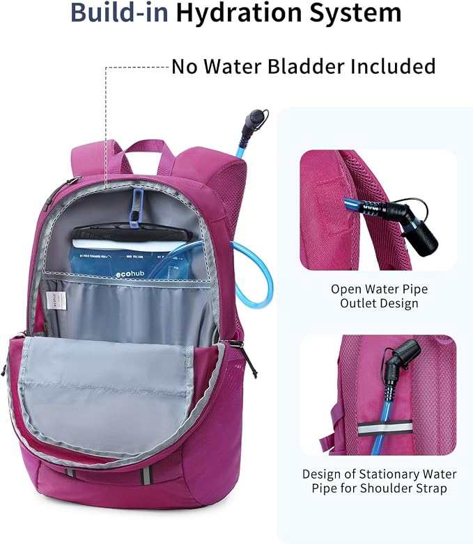 ECOHUB Hiking Backpack 30L Travel Backpack Lightweight Casual Daypack Water - Image 4
