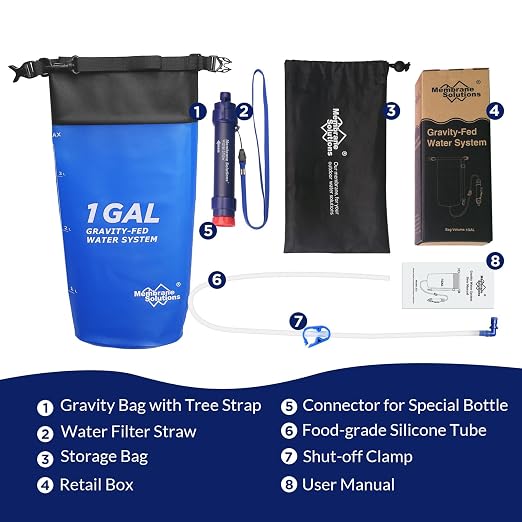 Membrane Solutions Gravity Water Filter 1 Gallon, NSF/ANSI 42&372&401 Certified - Image 9