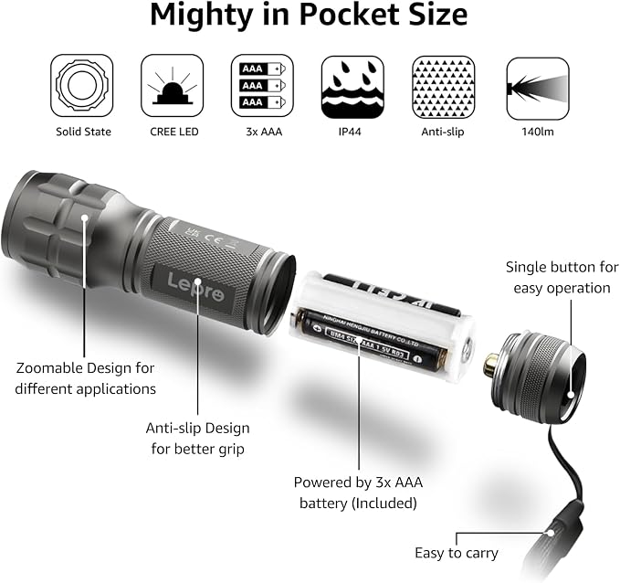 Lighting EVER LED Flashlights High Lumens, Small Flashlight, Waterproof - Image 4