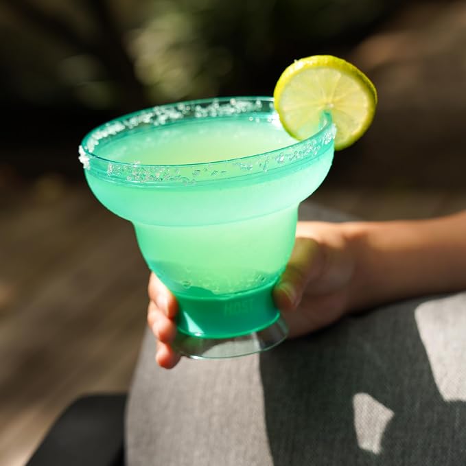 HOST FREEZE Stemless Margarita Glasses, Insulated Plastic Cocktail Glasses - Image 8