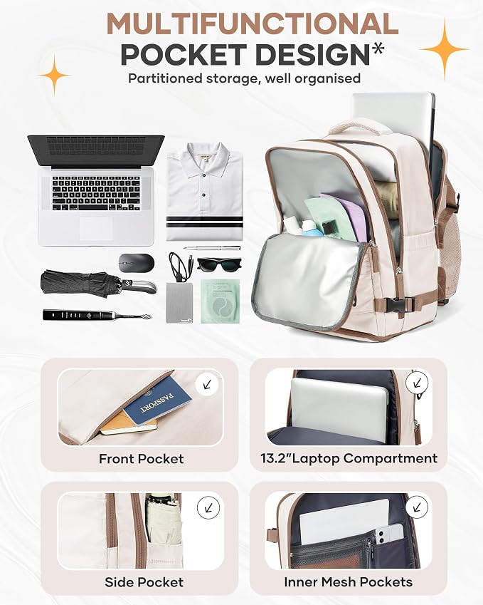 Travel Backpack Carry on Flight Approved Mochila De Viaje Personal Item Backpack - Image 4