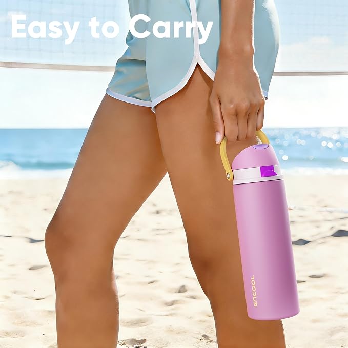 Insulated Water Bottle with Straw - Image 2