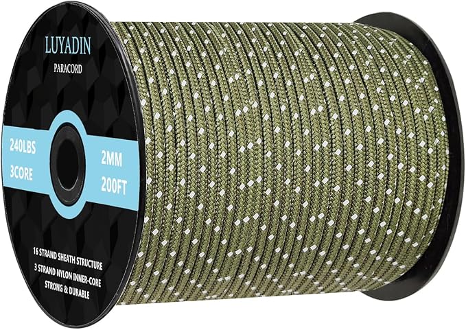 Reflective Paracord 240lb by LUYADIN
