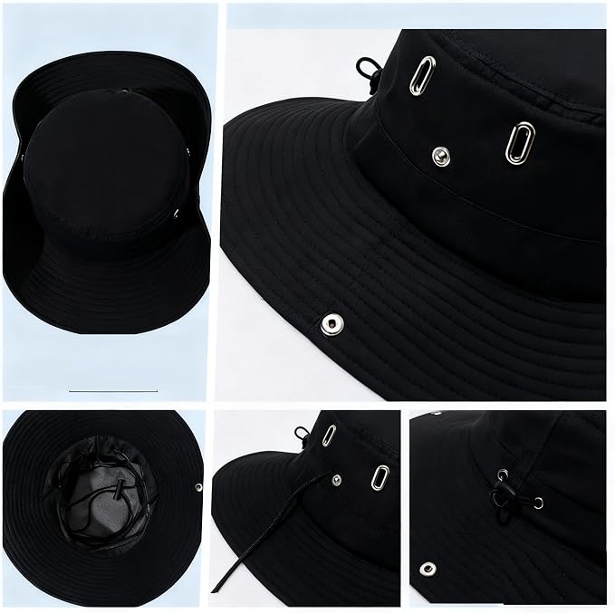 levayhill 25L Foldable Backpack & Bucket Hat 2 IN1 Combo, Lightweight packable - Image 3