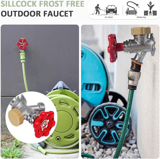 12inch Anti-Siphon Frost Free Sillcock, No Lead Brass Frost Proof Outdoor - Image 4