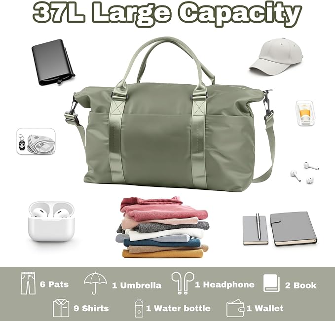 Weekender Duffel Bags for Women， Travel Totes Bag for Airplane Essentials - Image 3